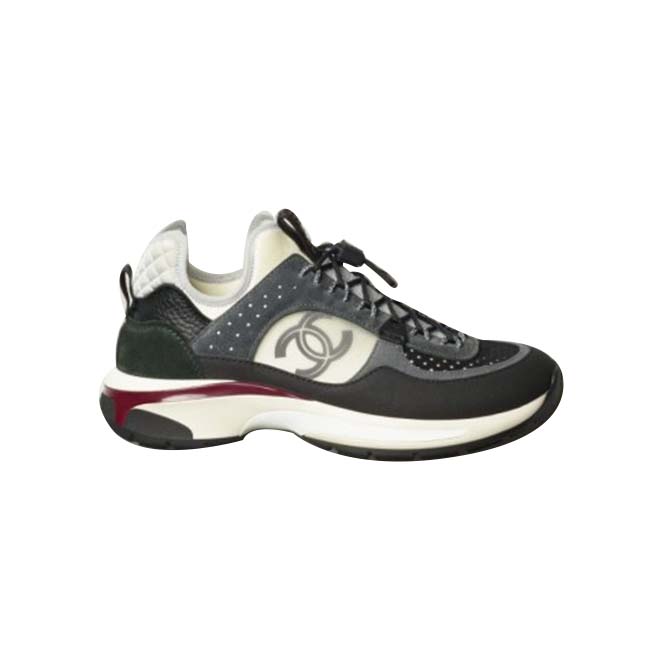 CHANEL SNEAKERS FABRIC, SUEDE CALFSKIN, MESH & FABRIC BLACK, DARK GRAY, WHITE & LIGHT GRAY G39488 Y56142 K4948 CHANEL SNEAKERS FABRIC, SUEDE CALFSKIN, MESH & FABRIC BLACK, DARK GRAY, WHITE & LIGHT GRAY G39488 Y56142 K4948